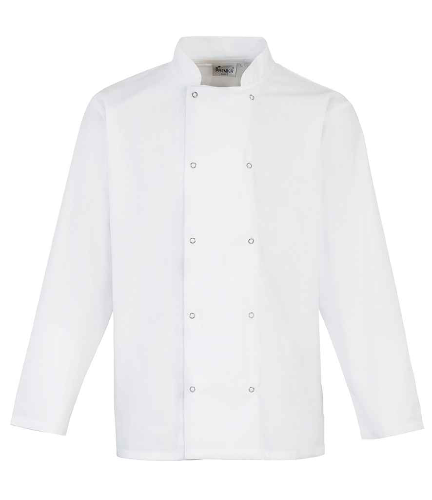 Premier Unisex Long Sleeve Stud Front Chef's Jacket Premier