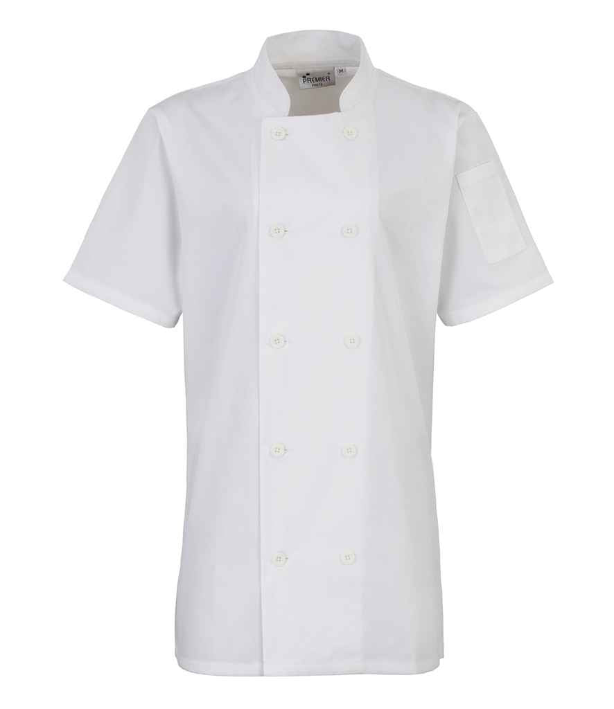 Premier Ladies Short Sleeve Chef's Jacket Premier