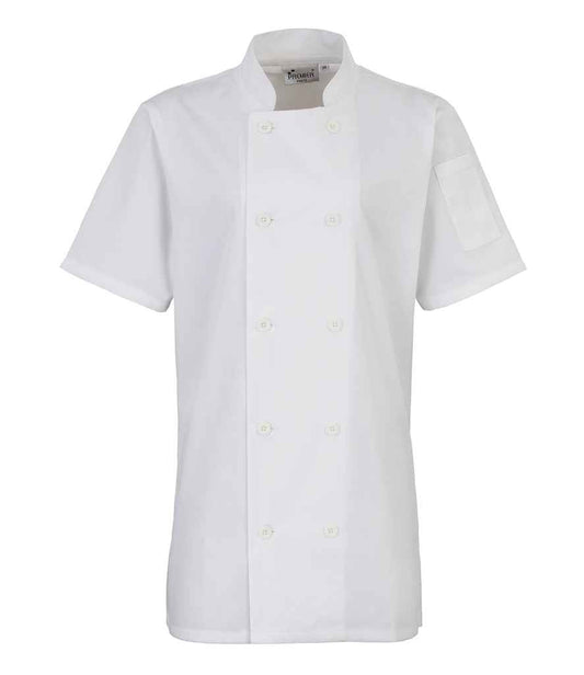 Premier Ladies Short Sleeve Chef's Jacket Premier