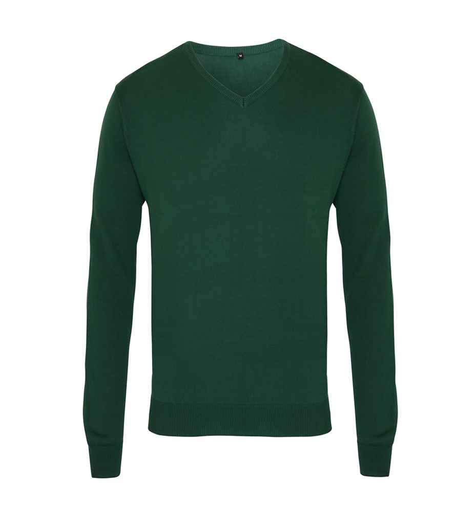Premier Knitted Cotton Acrylic V Neck Sweater Premier
