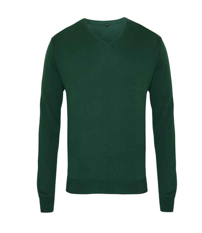 Premier Knitted Cotton Acrylic V Neck Sweater Premier