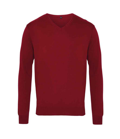 Premier Knitted Cotton Acrylic V Neck Sweater Premier