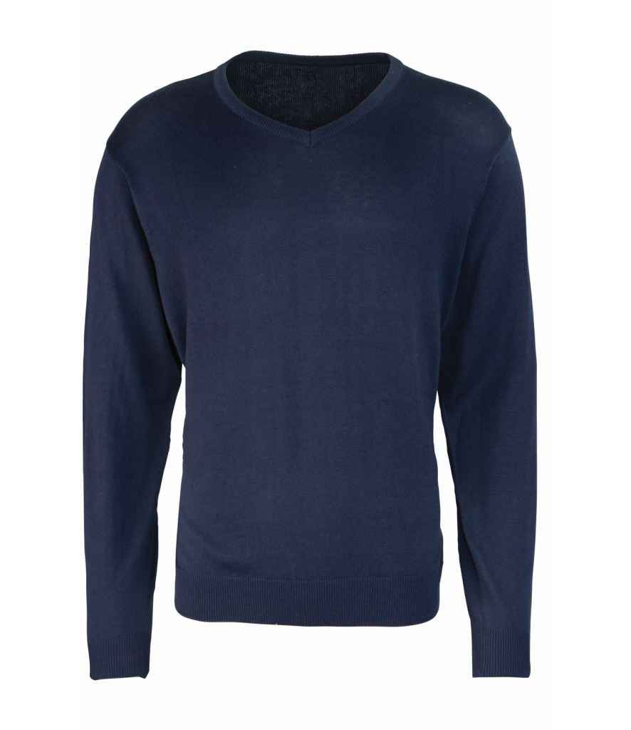 Premier Knitted Cotton Acrylic V Neck Sweater Premier