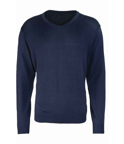 Premier Knitted Cotton Acrylic V Neck Sweater Premier