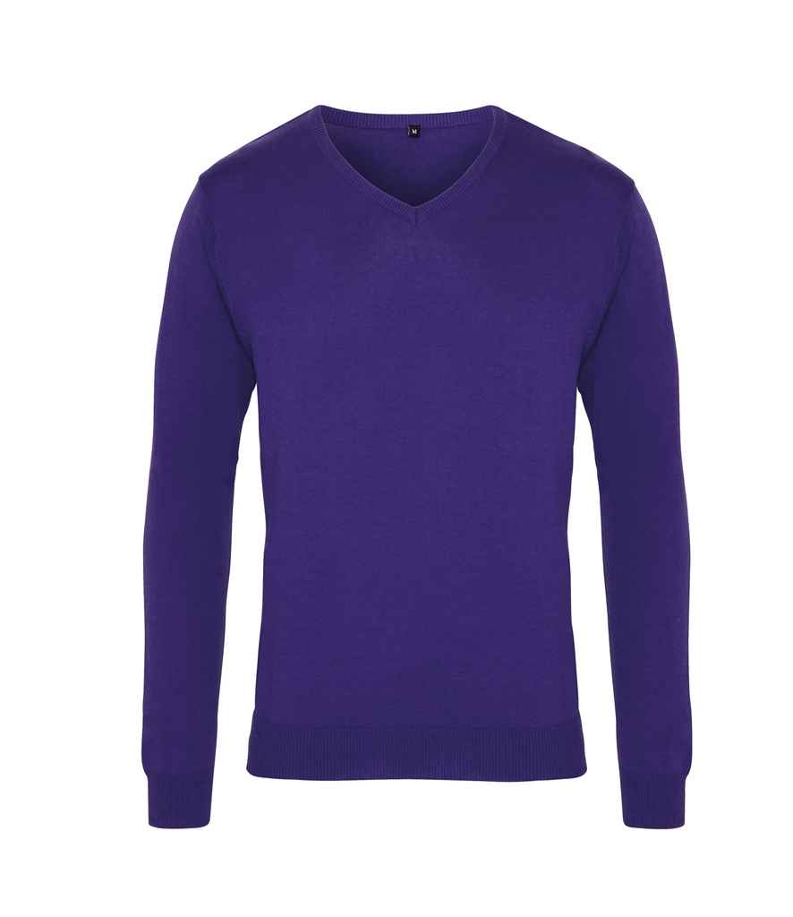 Premier Knitted Cotton Acrylic V Neck Sweater Premier