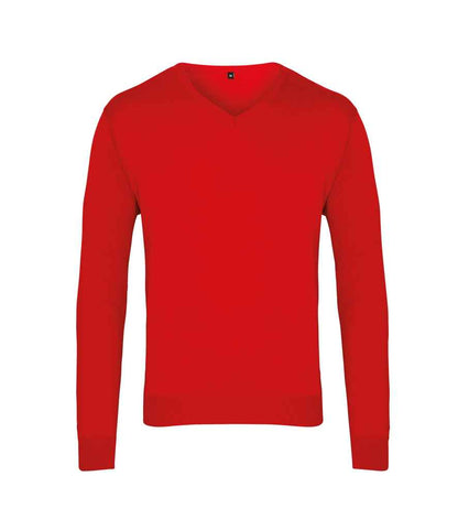Premier Knitted Cotton Acrylic V Neck Sweater Premier