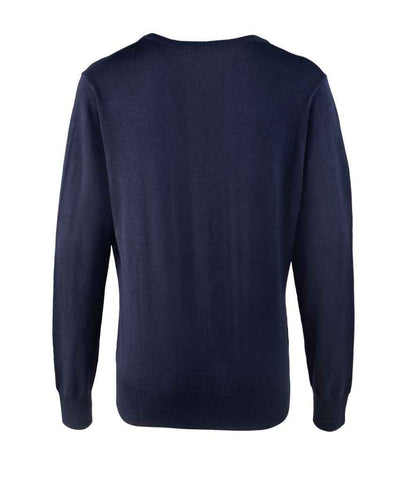 Premier Ladies Knitted Cotton Acrylic V Neck Sweater Premier