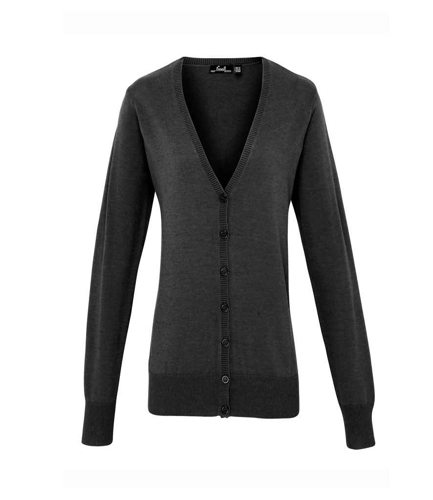 Premier Ladies Cotton Acrylic V Neck Cardigan Premier