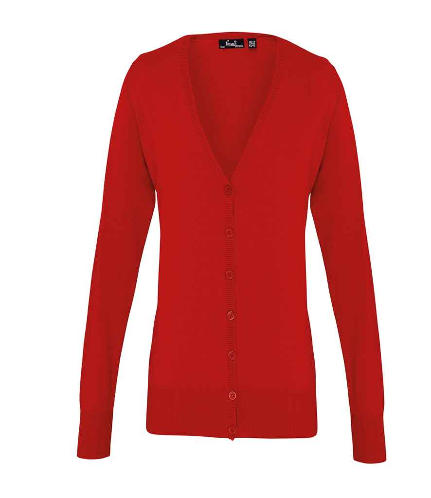 Premier Ladies Cotton Acrylic V Neck Cardigan Premier