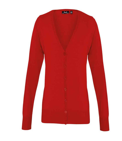 Premier Ladies Cotton Acrylic V Neck Cardigan Premier