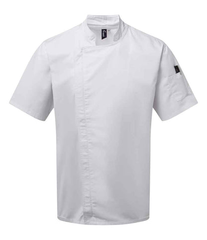 Premier Short Sleeve Zipped Chef's Jacket Premier