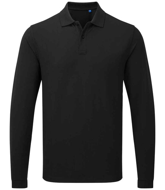 Premier Essential Unisex Long Sleeve Polo Shirt Premier