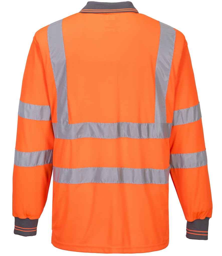 Portwest Hi-Vis Long Sleeve Polo Shirt Portwest