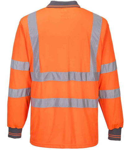 Portwest Hi-Vis Long Sleeve Polo Shirt Portwest