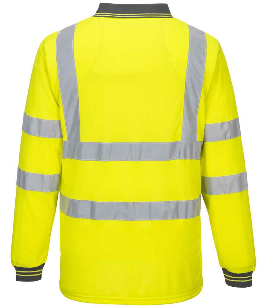 Portwest Hi-Vis Long Sleeve Polo Shirt Portwest