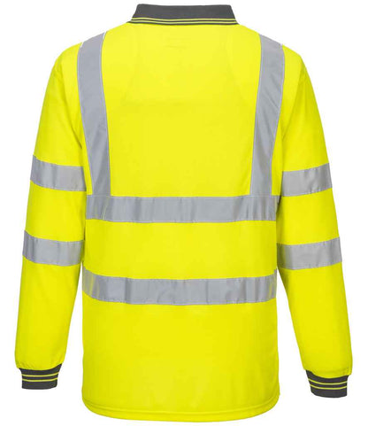 Portwest Hi-Vis Long Sleeve Polo Shirt Portwest