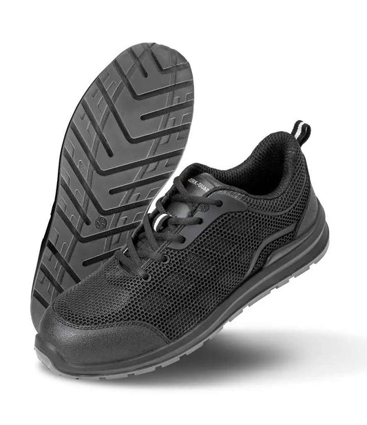 Result Work-Guard All Black Safety Trainers Result Work-Guard