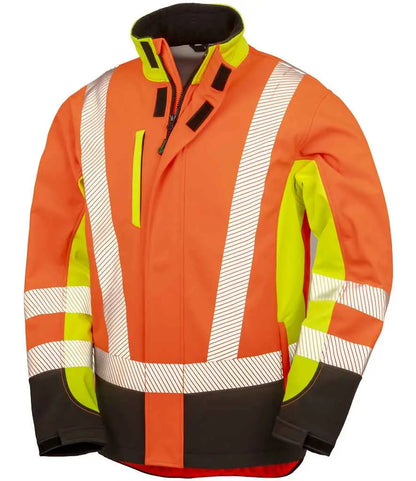 Result Recycled Three Layer Printable 3-Tone Safety Soft Shell Jacket Result Genuine Recycled