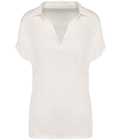 Spasso Ladies Linen Polo Shirt