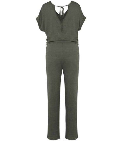 Spasso Ladies Short Sleeve Linen Knit Jumpsuit