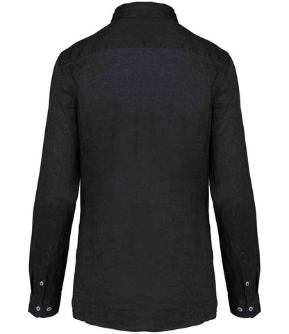 Spasso Ladies Long Sleeve Linen Shirt