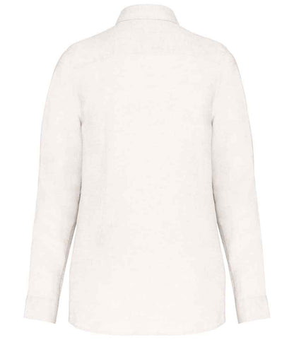 Spasso Ladies Long Sleeve Linen Shirt