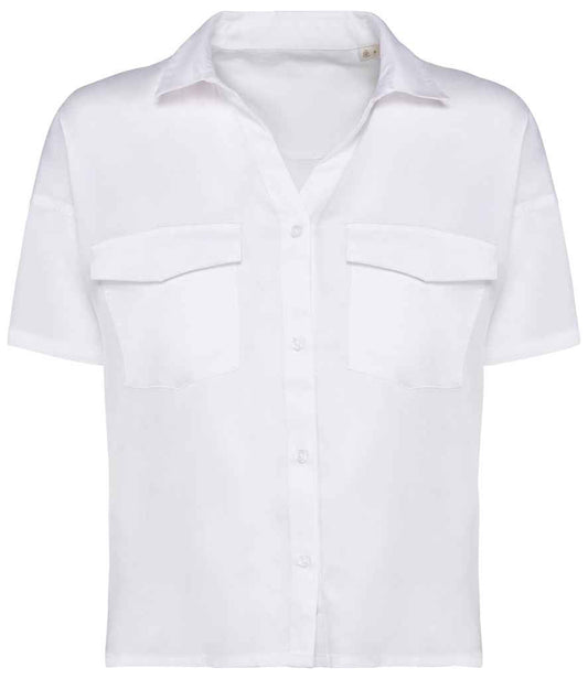 Spasso Ladies Short Sleeve Oversized TENCEL™ Shirt