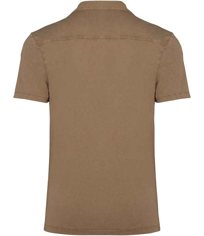 Spasso Jersey Short Sleeve Bowling Collar Shirt
