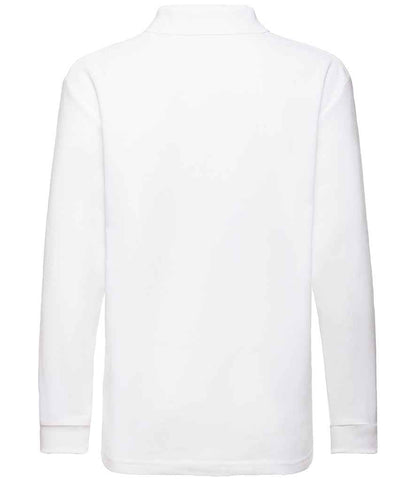 Fruit of the Loom Kids Long Sleeve Poly/Cotton Piqué Polo Shirt