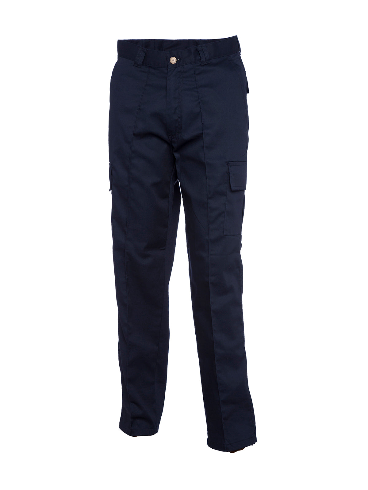 POPOQO Men's Cargo Work Jeans – Stretch Denim With Knee Pad Pockets, Dark Blue