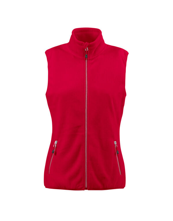 Printer Red Ladies Sideflip Fleece Vest