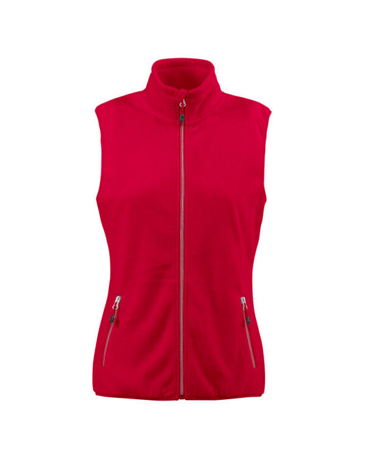 Printer Red Ladies Sideflip Fleece Vest