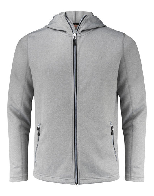 Printer Red Layback Full Zip Hoodie